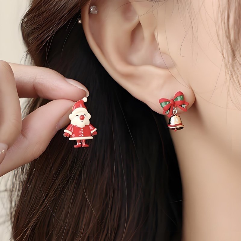 银针滴油圣诞老人铃铛吊坠耳钉时尚独特设计耳环轻奢高级感耳饰女,饰品/流行首饰/时尚饰品新,耳环,淘宝优惠券,粉丝福利购,淘宝优惠卷