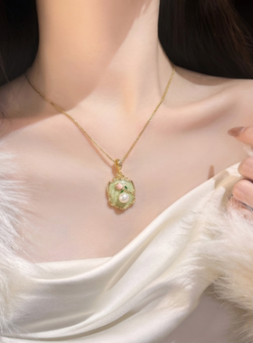 莫奈花园天然淡水珠轻奢百搭项链