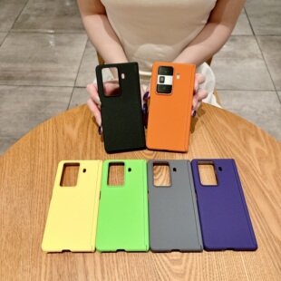 V6磁吸中轴后壳小清新超薄v5 简约纯色磨砂硬壳马克龙magic 双边中轴保护适用荣耀Magic Vs3折叠屏手机壳新款