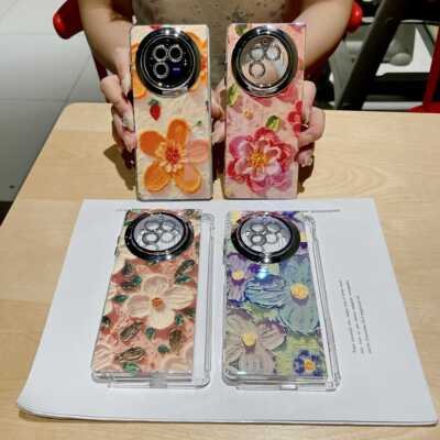 防摔油画花朵vivo折叠屏女款个性
