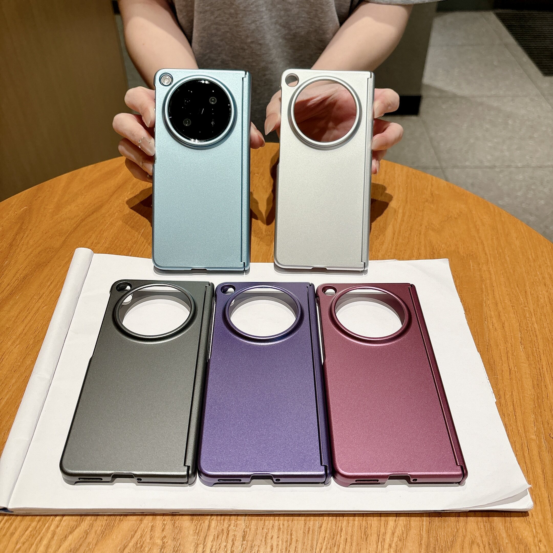 双边中轴保护适用OPPO Find N6折叠屏手机壳金属漆质感Find N6简约纯色高级感男女findn3硬壳保护套防摔后壳
