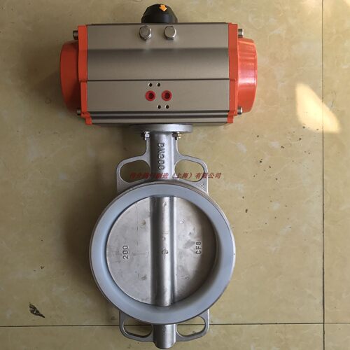 D671XP-16P/10P不锈钢气动蝶阀DN125硅胶对夹式AT双作用GT单作用