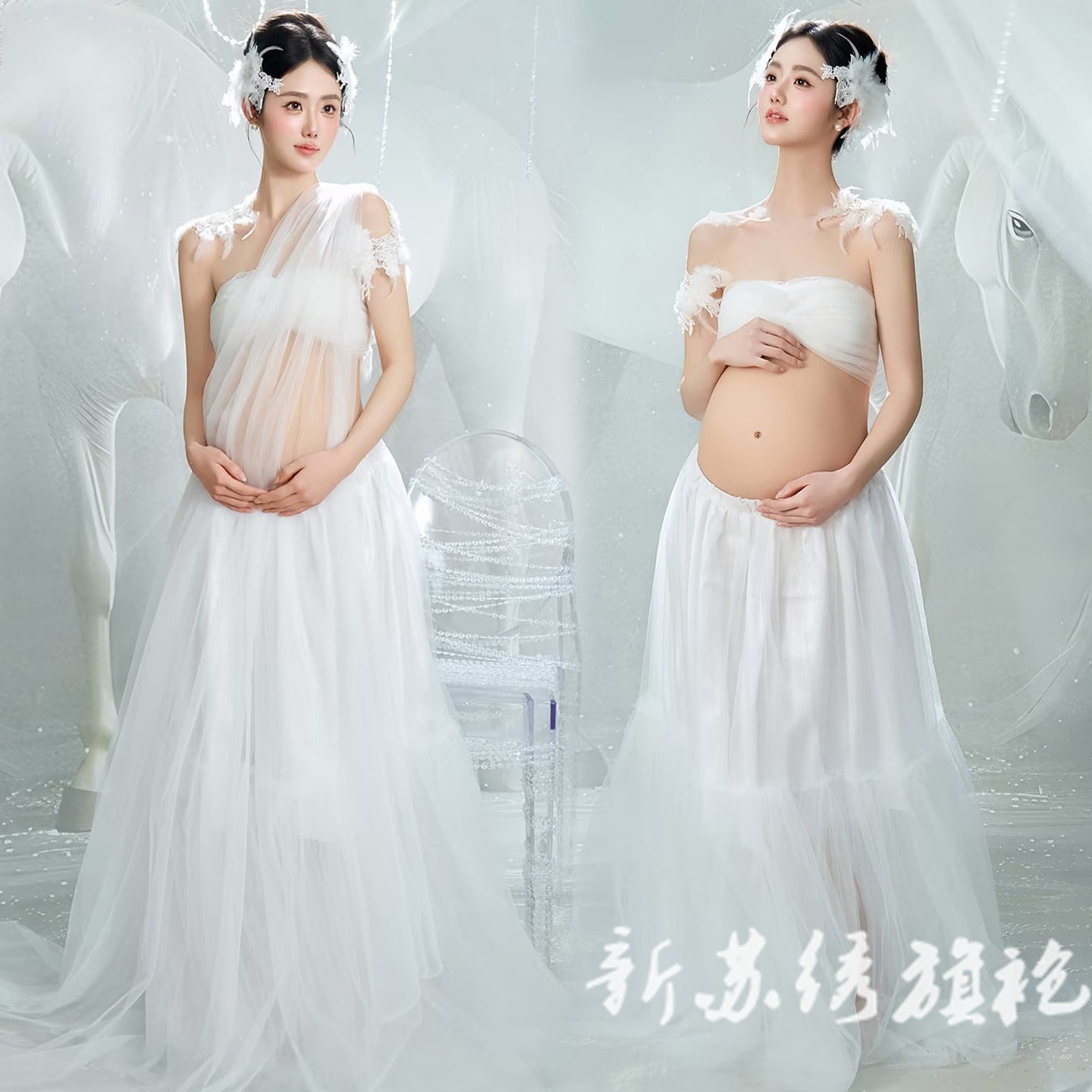 依媚坊影楼新款孕妇写真婚纱
