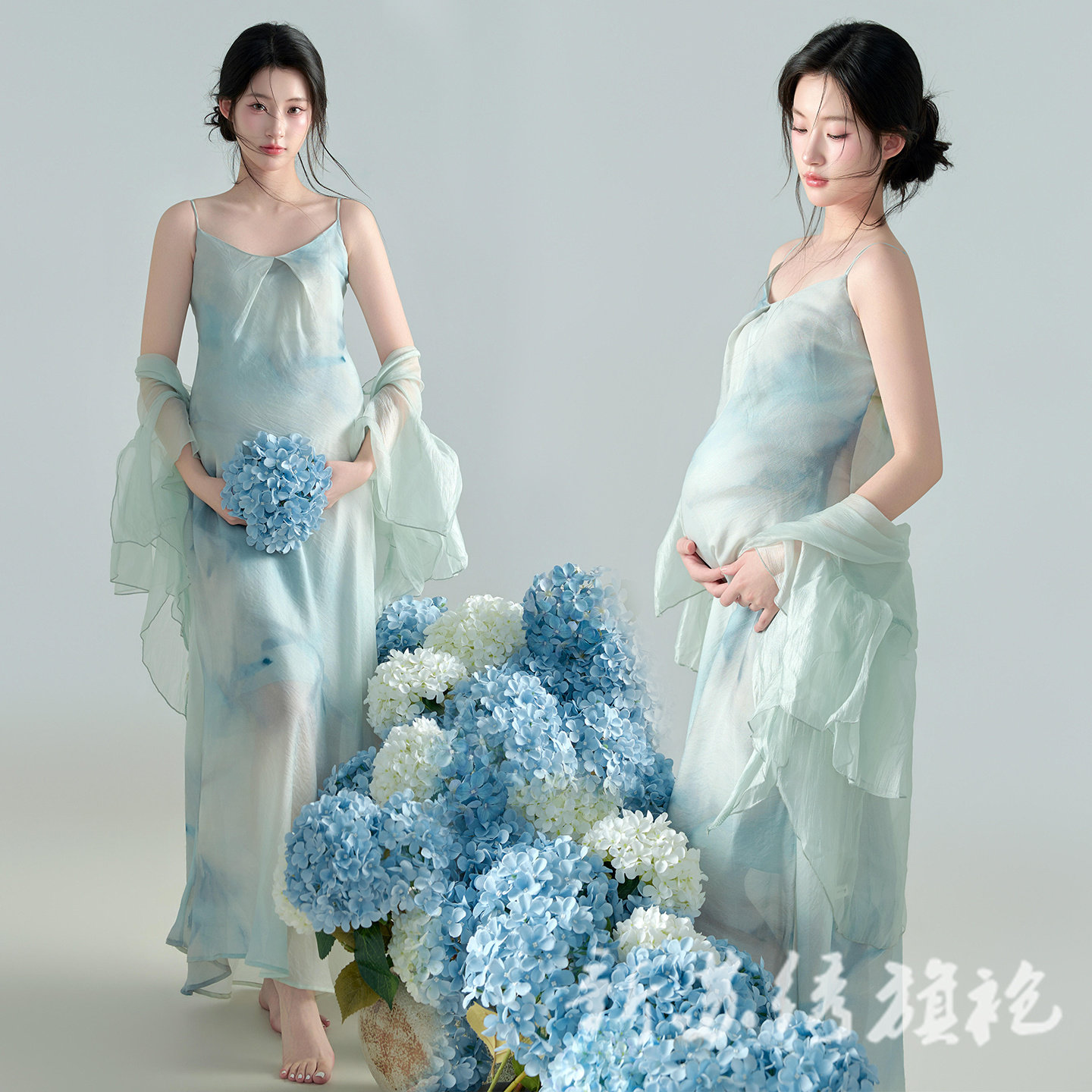 依媚坊孕妇早春法式复古写真服