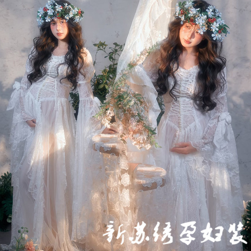 影楼新款孕妈咪大肚照法式复古油画连衣裙孕妇写真艺术照摄影服装,孕妇装/孕产妇用品/营养,影楼服装,淘宝优惠券,粉丝福利购,淘宝优惠卷