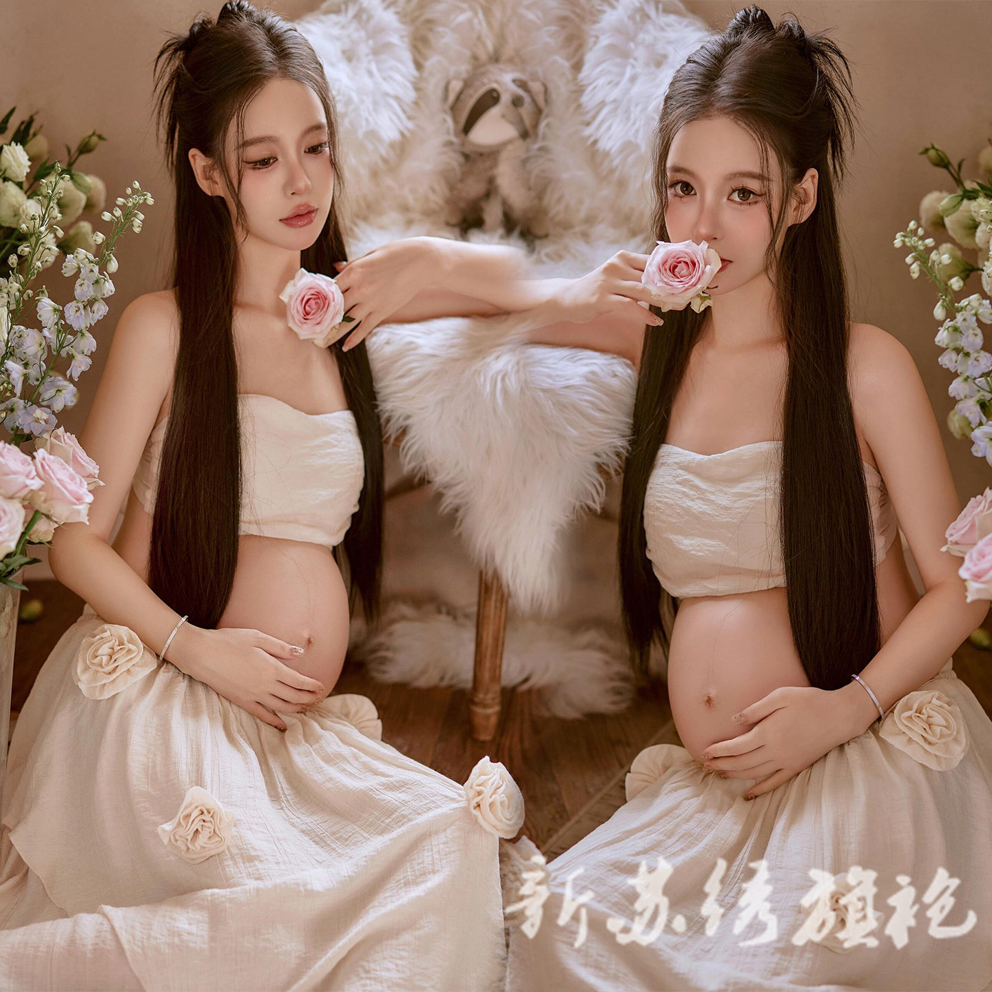 依媚坊夏日法式唯美影楼连衣裙