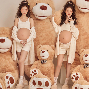 影楼新款孕妇拍照服装甜美可爱孕妈在家拍个人写真摄影艺术照服装
