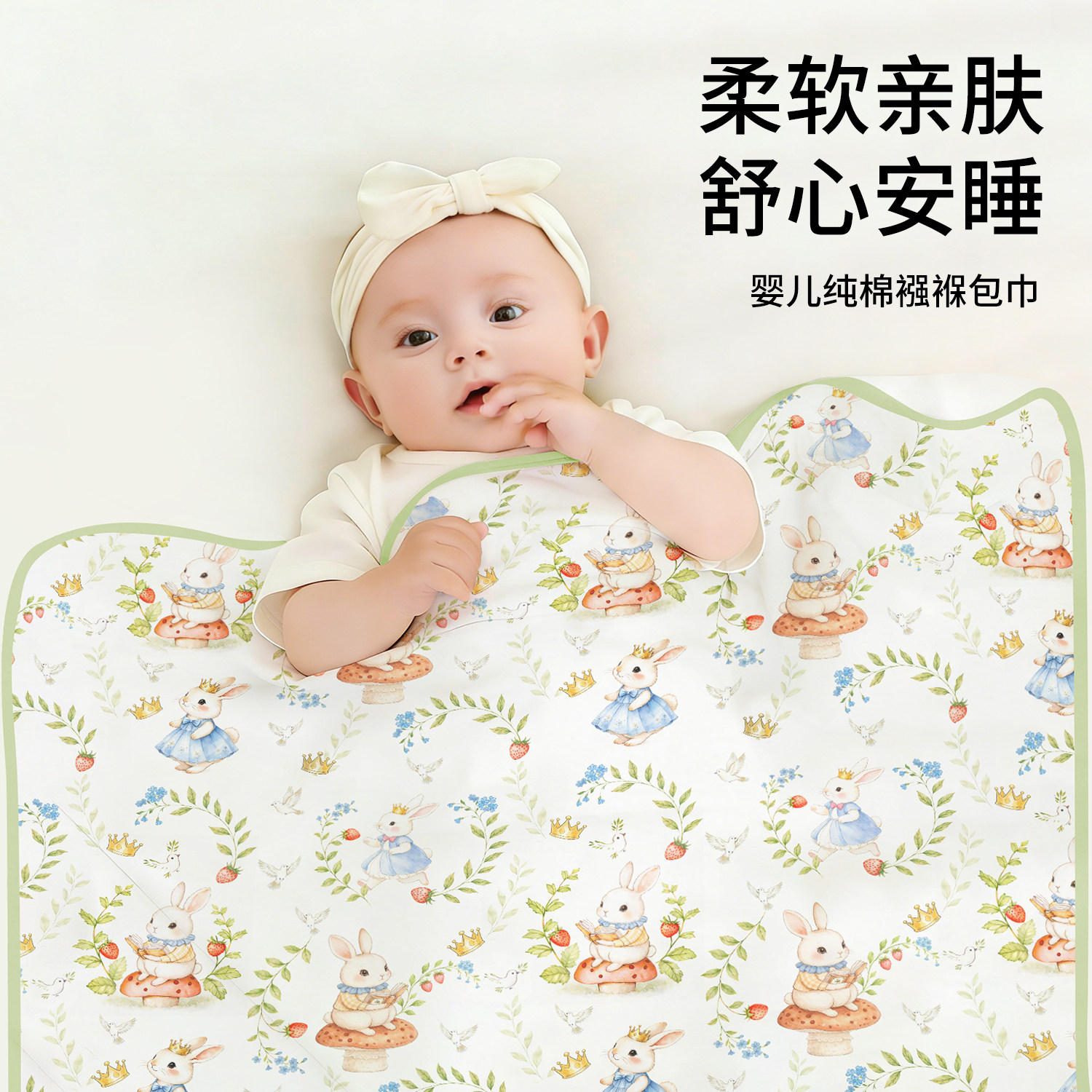 新生婴儿防惊跳包巾产房包单纯棉婴幼儿宝宝夏季襁褓初生儿包被