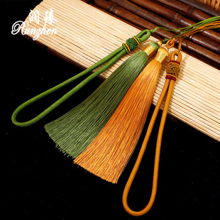 高档锦纶菠萝结吊绳文玩手把件配双拉圈金线流苏穗子汽车礼品挂件