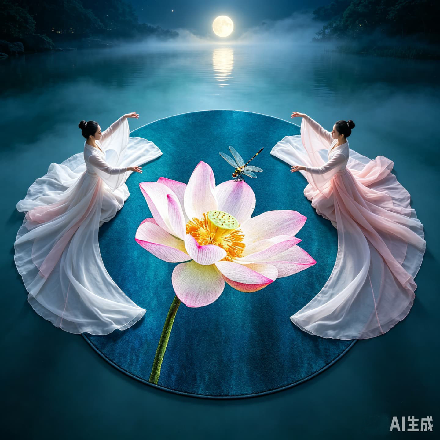 圆形地毯卧室新中式吊椅毯古典仿地毯