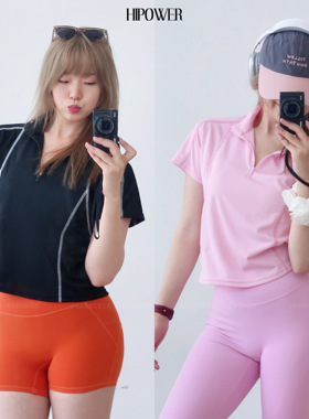 HIPOWER【好city阿】运动速干T恤网眼短袖宽松上衣夏季透气轻薄女
