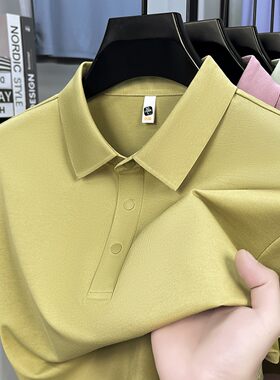 夏季t恤2026新款今年流行爆款男士polo衫短袖高端品牌纯色上衣薄