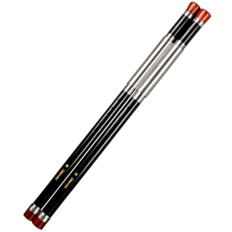 毕格宝黑檀木双管巴乌 专业演奏乐器横吹 G+C调 F+降B调宽音域