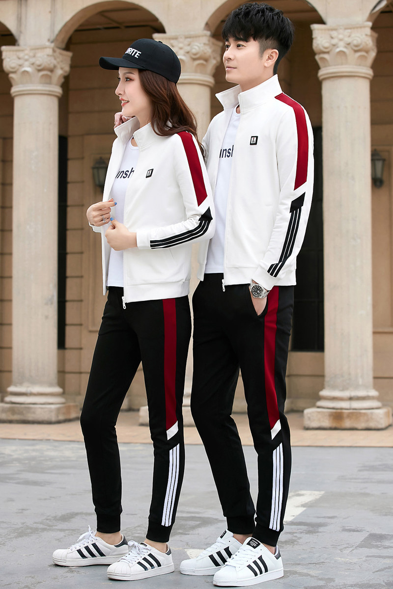 品牌情侣装男女运动服休闲三件套