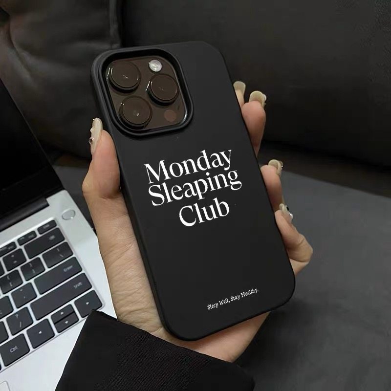 冷淡风暗黑色手机壳17/16英文字母适用苹果15promax高级小众11简约艺术iphone14pro防摔11软13情侣12保护套XR