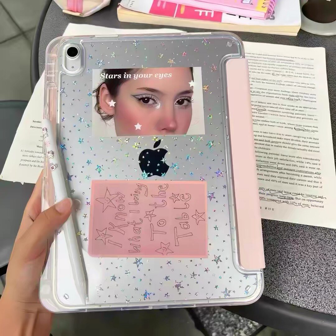彩色星星韩系插画适用华为13.2平板壳matepad11.5S保护套se11亚克力Y折pro10.8笔槽air11.5防摔mini创意12.2