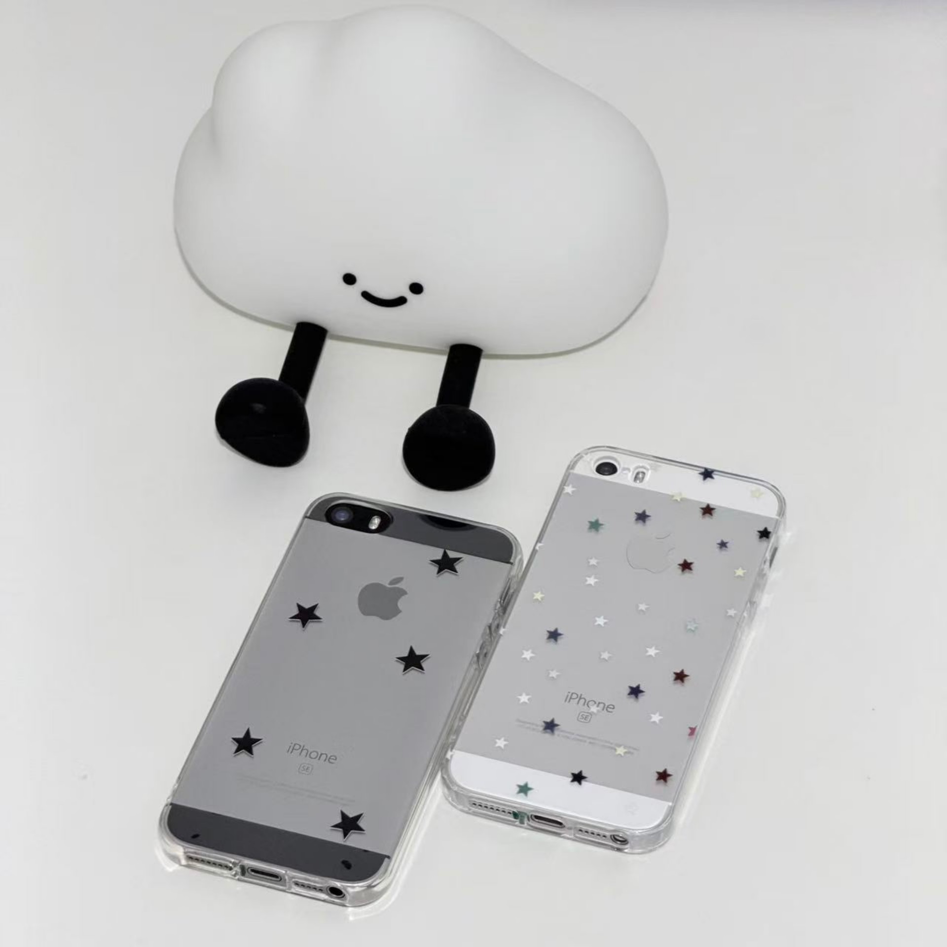 简约黑色星星适用苹果17Promax手机壳iPhone12全包5se可爱13Pro软14pro防摔11保护套6s女Xsmax软78pus情侣xr
