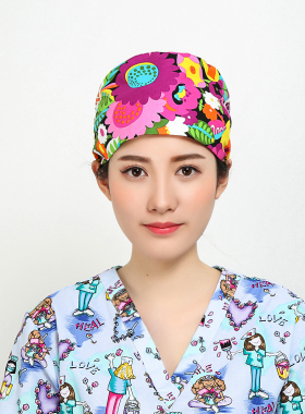 女款系带葫芦帽防油烟透气