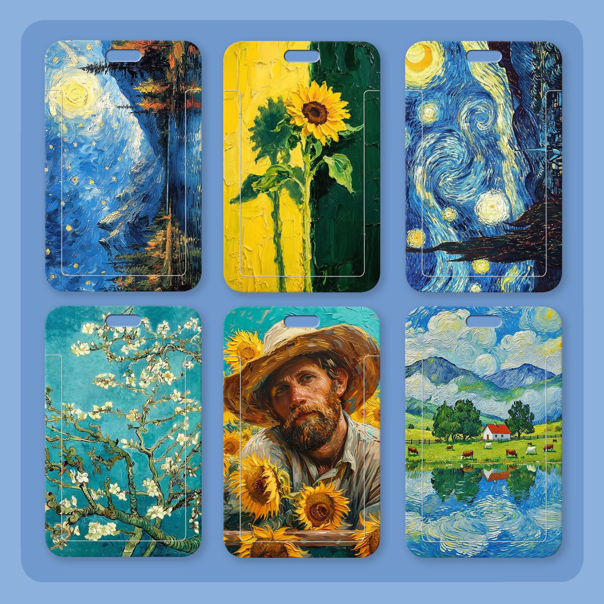 梵高油画饭卡套创意个性学生校园卡老年人公交卡活动礼品印logo