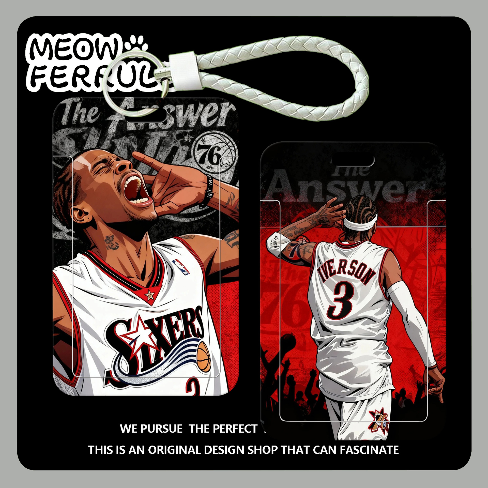 艾弗森卡套nba周边学生校园卡地铁男门禁公交卡硬壳证件保护套