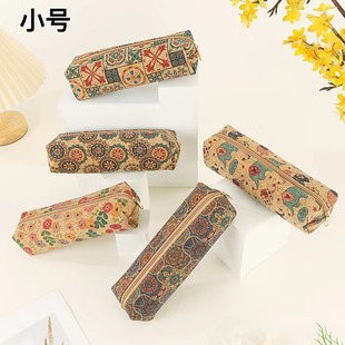 原创大容量软木笔袋方形收纳包小众高级感高颜值轻奢创意笔袋 新款