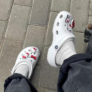 可拆卸卡扣鞋扣鞋面装饰配件哈喽kitty洞洞鞋配饰diy立体卡通鞋花