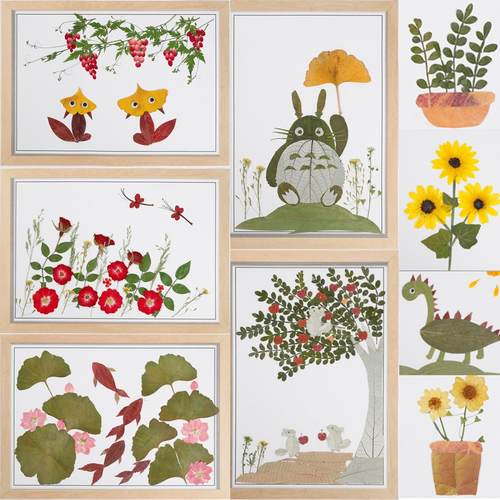 真树叶画不可定制创意材料包