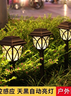 太阳能地插草坪灯户外花园LED装饰灯别墅地插灯防水网格灯