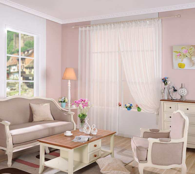 窗帘白纱窗纱布料白色薄纱纱帘阳台飘窗纱窗帘白沙帘卧室透光窗沙