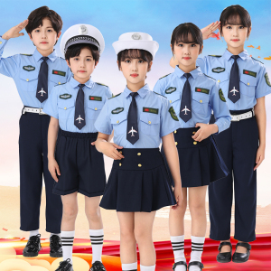 蓝色空军演出服学生运动会开幕式