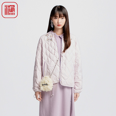 渔2024新款短款保暖羽绒服