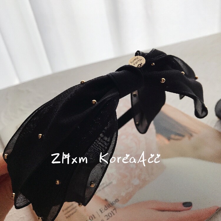 多层蕾丝钉珠发箍2021春夏新品