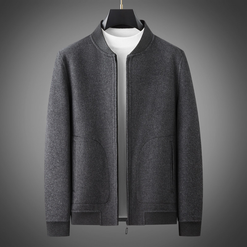 秋冬高端保暖双面呢休闲羊毛夹克男异色两面穿时尚棒球领毛呢外套,男装,夹克,淘宝优惠券,粉丝福利购,淘宝优惠卷