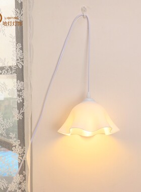 花朵插电吊灯床上灯悬挂宿舍上铺灯床头灯小夜灯挂灯寝室灯学习