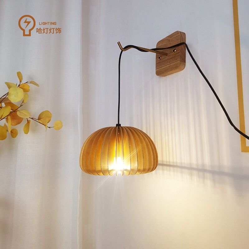 网红南瓜灯床头灯免接线插电款