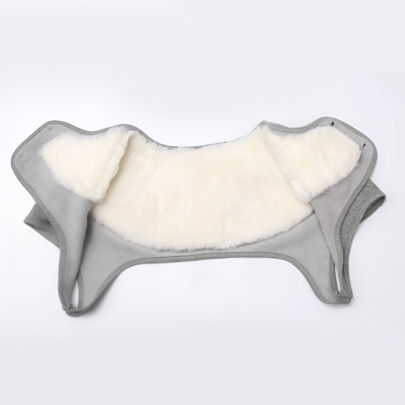 纯羊毛羊绒皮毛一体护肩保暖睡觉冬季中老年加厚背心护颈护胸男女