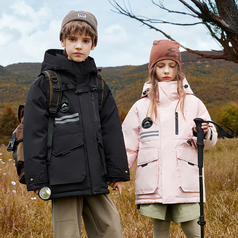 中长款加厚工装羽绒服男女同款