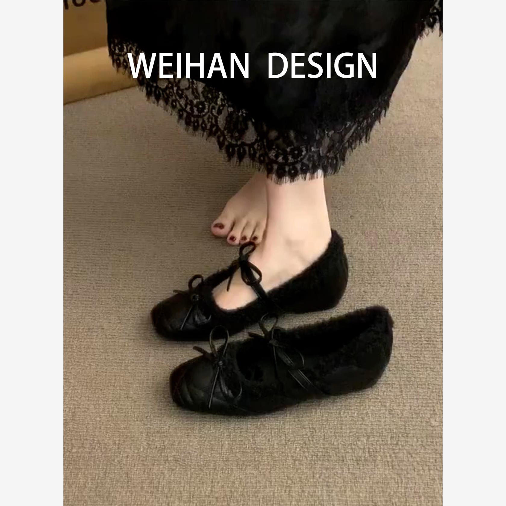 羊皮版！法式蝴蝶结芭蕾