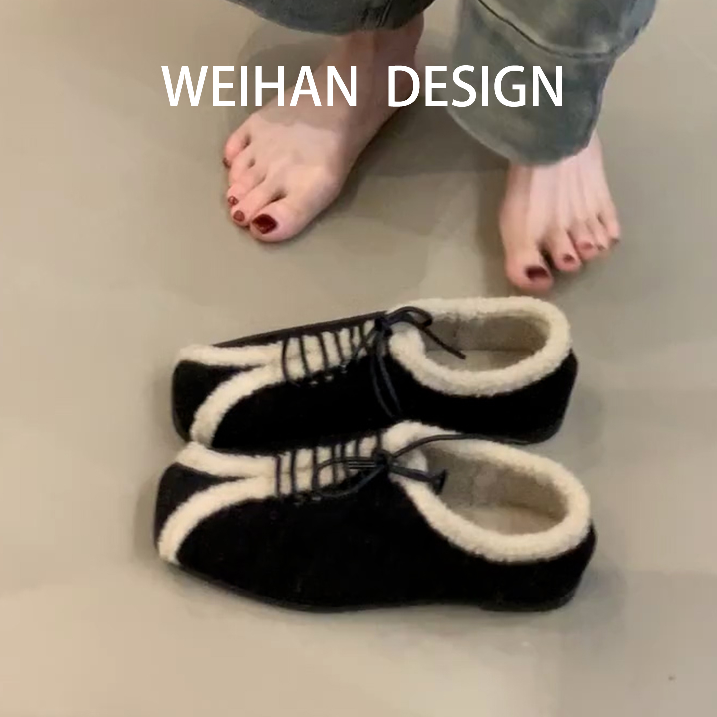 羊皮版！复古时髦系带深