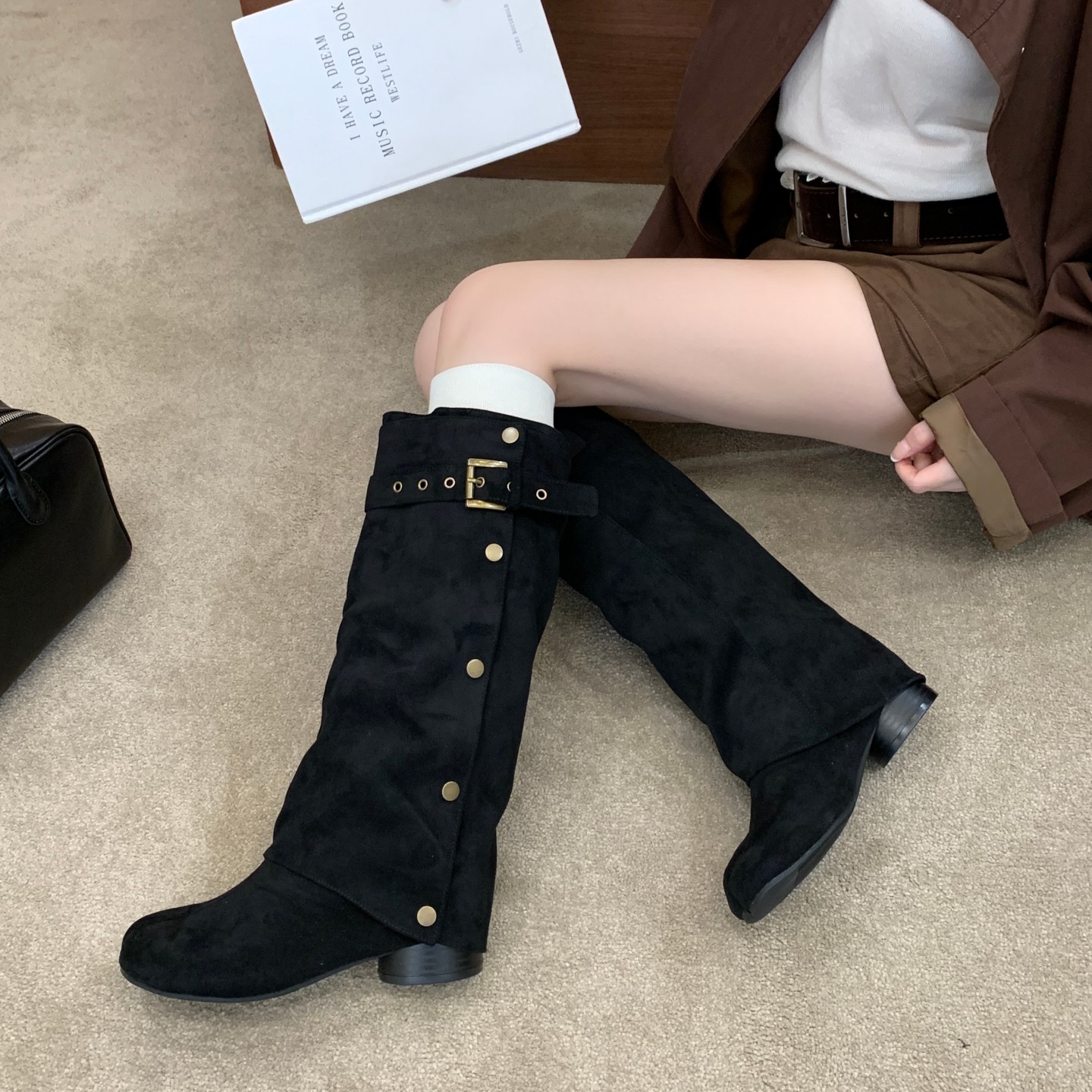 SHOE-REN爆款流行韩版黑