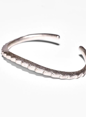 蛇骨曲型鳞甲白铜镀银手环手链