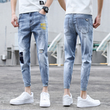 新款牛仔裤2021春季男韩版修身潮流青年百搭休闲小脚裤K3301-P55，男装牛仔裤，星座1006