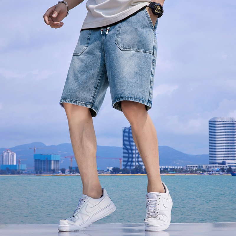 2021年日系风夏季新款港风工装牛仔短裤男,男装牛仔裤,星座1006