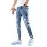 2021春款牛仔裤男士韩版潮流修身潮牌百搭小脚长裤男K323-P50，男装牛仔裤，星座1006