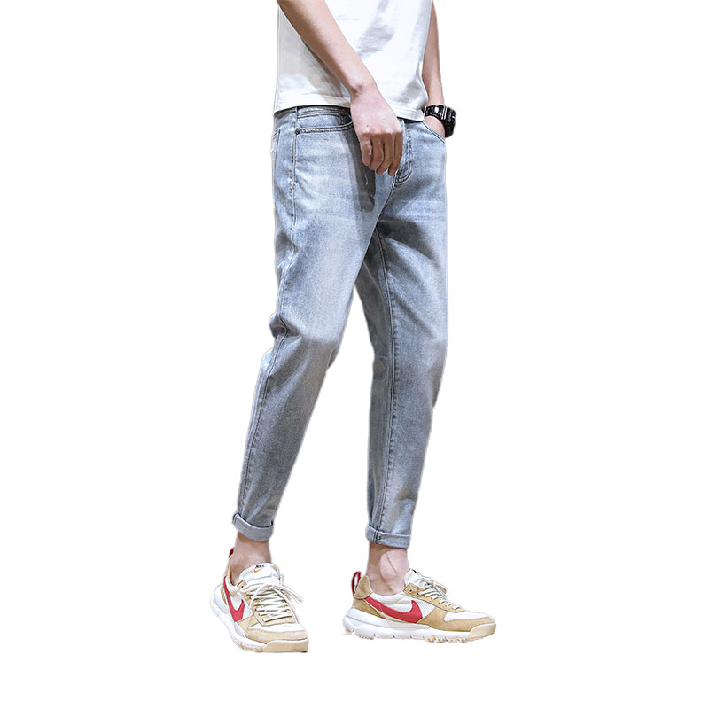 夏季新款韩版潮流休闲百搭室内修身小脚九分牛仔裤男K301-P50,男装牛仔裤,星座1006