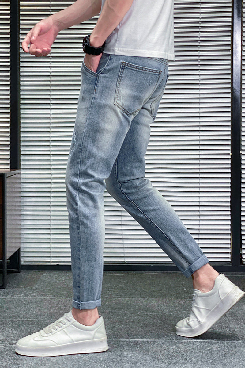 21春季新款韩版潮流休闲百搭弹力修身小脚九分牛仔裤男K301-P50,商品下架区,星座1006