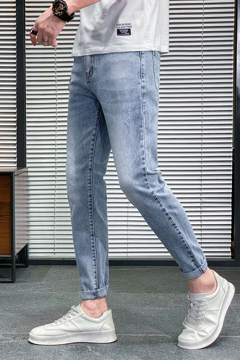 2021春季新款韩版潮流休闲百搭修身小脚九分休闲牛仔裤男K303-P50,男装牛仔裤,星座1006