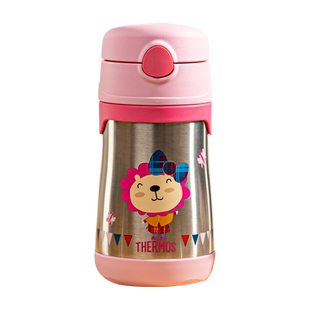 膳魔师旗舰店儿童吸管保温杯不锈钢学饮杯小学生水杯正品305ml