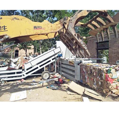 180型半自动卧式液压废纸打包机 塑料瓶 易拉罐打包机 再生资源