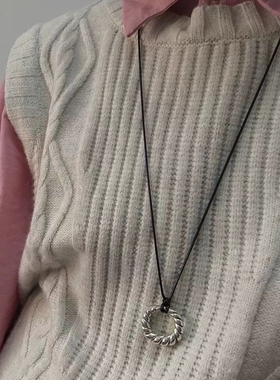 苗银戒指开口闭口银环泰国手工银麻绳连接环diy配